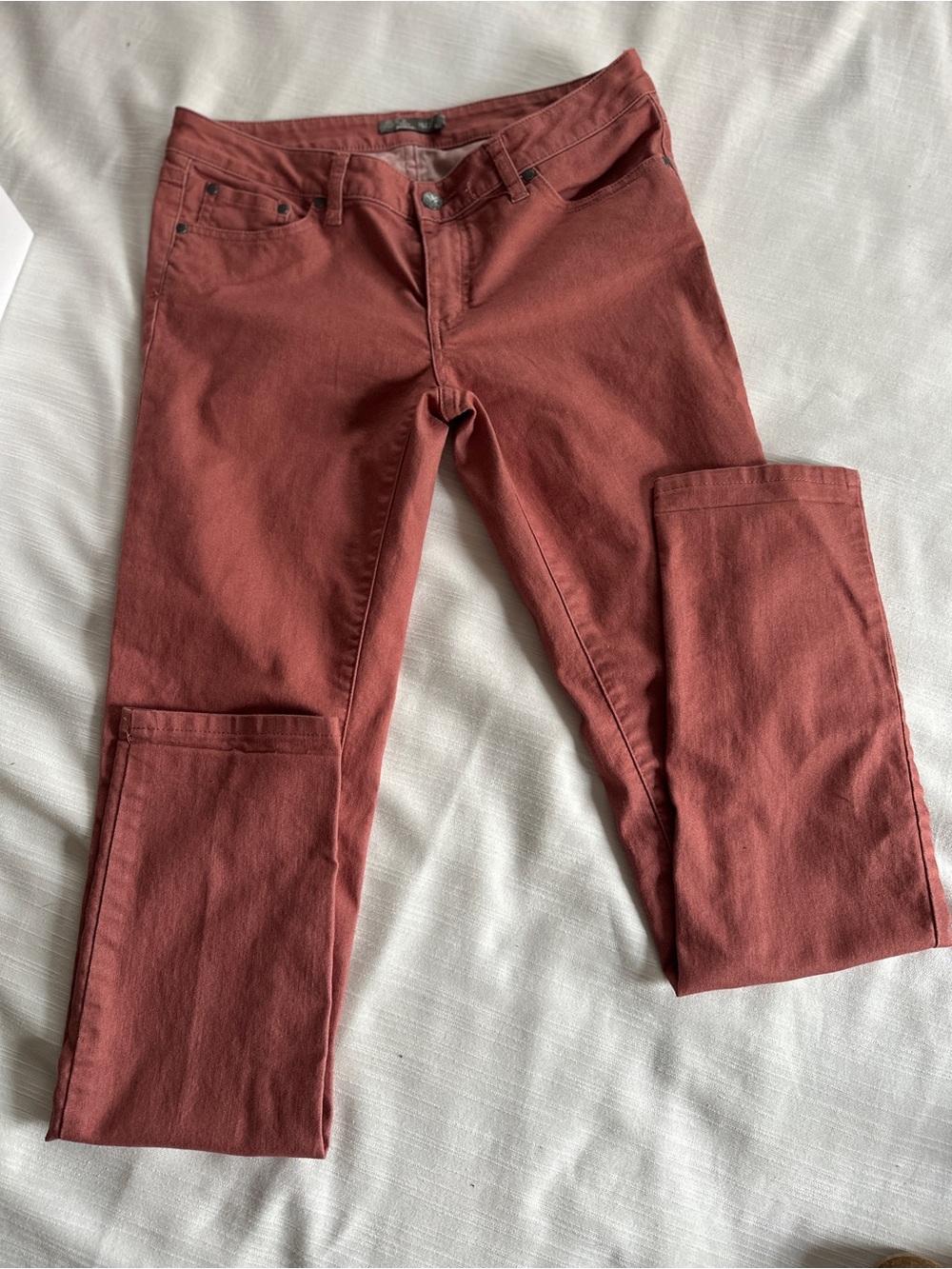 prAna Halle Straight Leg Stretch Gorpcore Pants in Dusty Rose Clay | 10